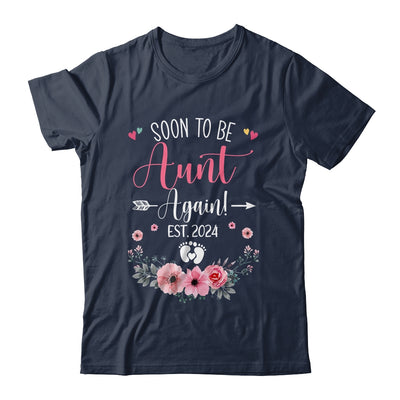 Soon To Be Aunt Again Est 2024 Mothers Day Shirt & Tank Top | teecentury