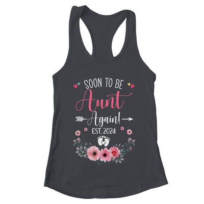 Soon To Be Aunt Again Est 2024 Mothers Day Shirt & Tank Top | teecentury