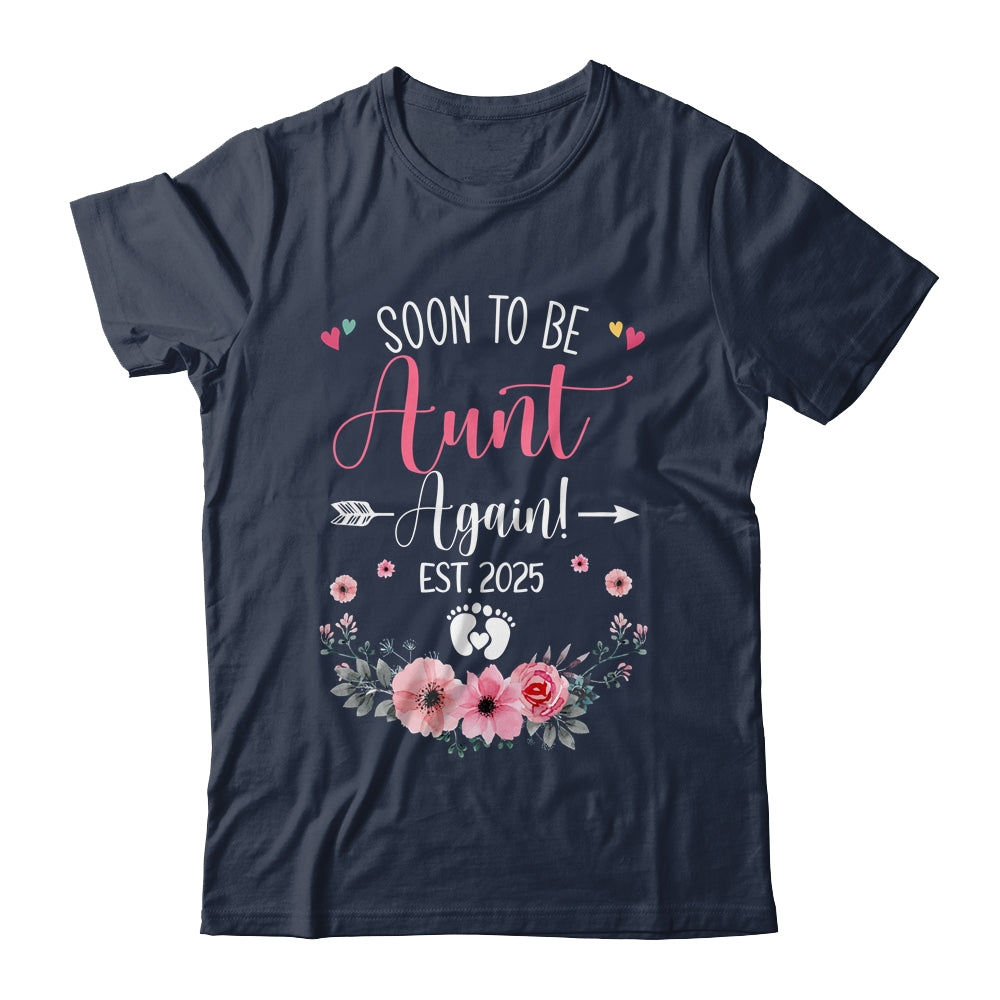 Soon To Be Aunt Again Est 2025 Mothers Day Shirt & Tank Top | teecentury