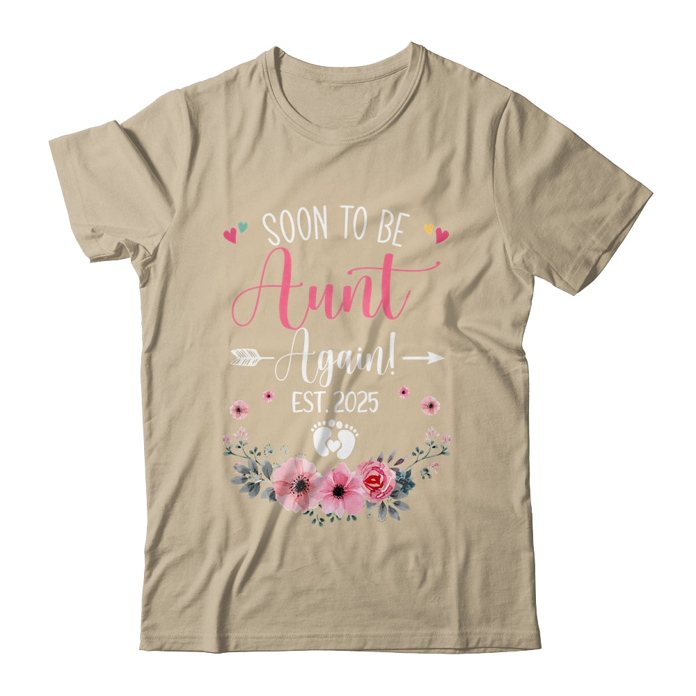 Soon To Be Aunt Again Est 2025 Mothers Day Shirt & Tank Top | teecentury