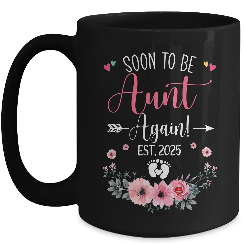 Soon To Be Aunt Again Est 2025 Mothers Day Mug | teecentury