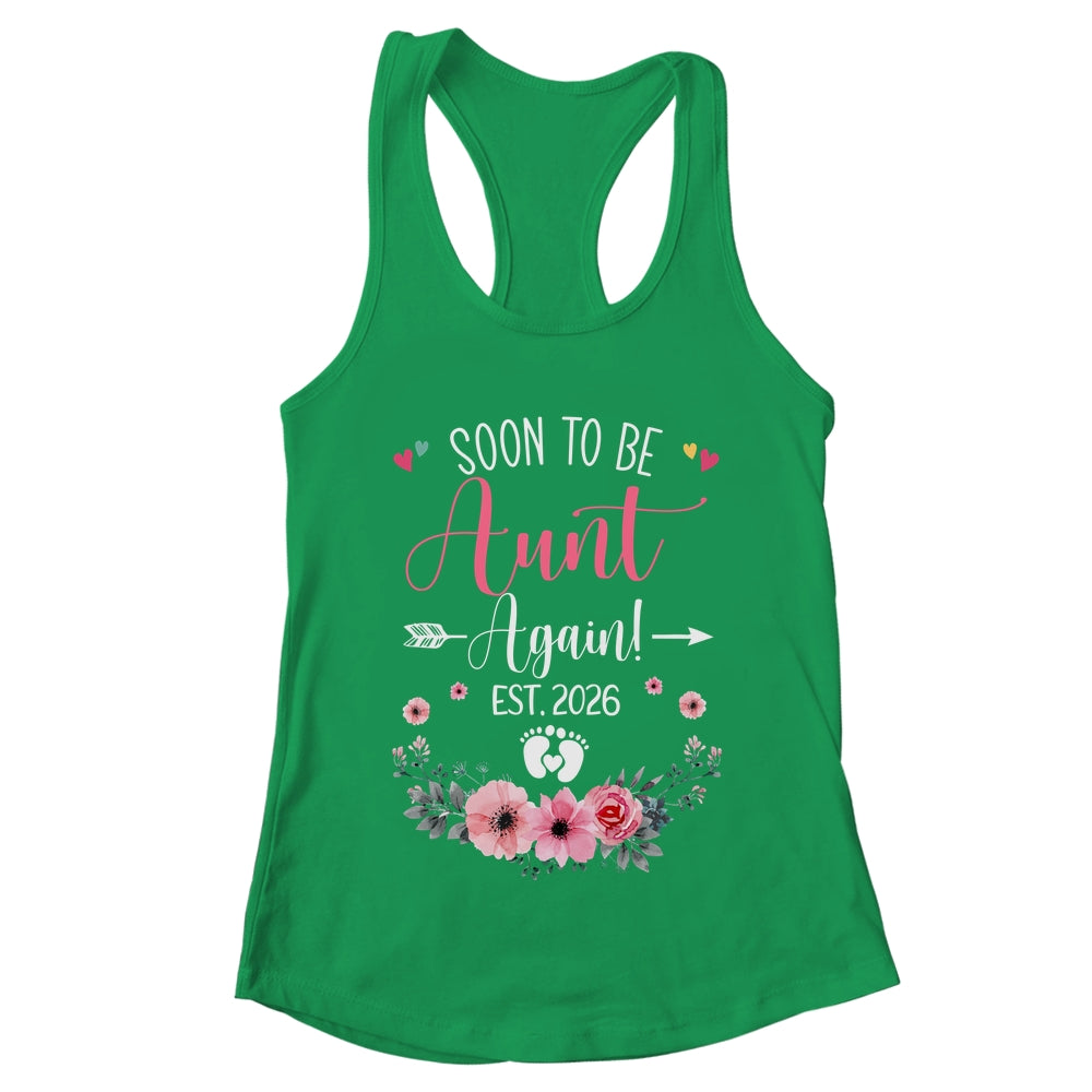 Soon To Be Aunt Again Est 2026 Mothers Day Shirt & Tank Top | teecentury