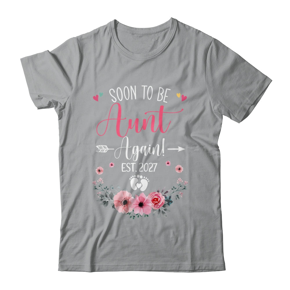 Soon To Be Aunt Again Est 2027 Mothers Day Shirt & Tank Top | teecentury