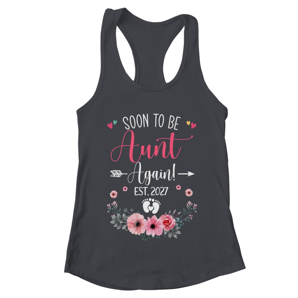 Soon To Be Aunt Again Est 2027 Mothers Day Shirt & Tank Top | teecentury