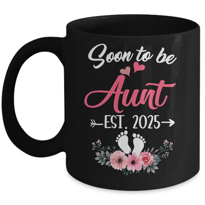 Soon To Be Aunt Est 2025 Mothers Day First Time Aunt Mug | teecentury