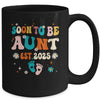 Soon To Be Aunt Est 2025 Pregnancy Announcement Groovy Mug | teecentury