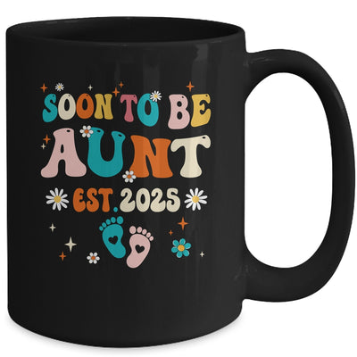 Soon To Be Aunt Est 2025 Pregnancy Announcement Groovy Mug | teecentury