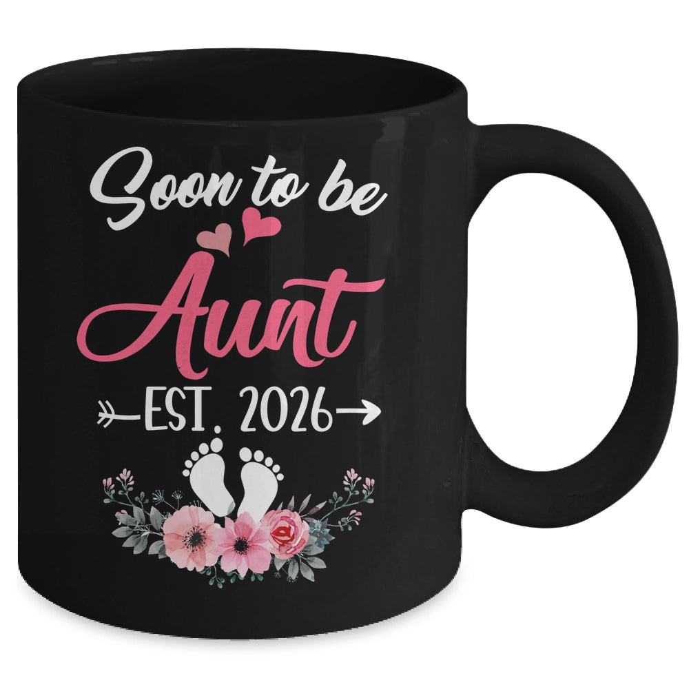 Soon To Be Aunt Est 2026 Mothers Day First Time Aunt Mug | teecentury