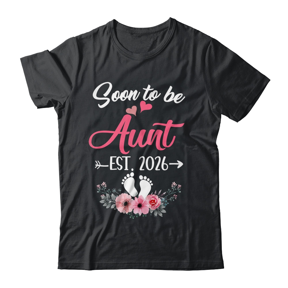 Soon To Be Aunt Est 2026 Mothers Day First Time Aunt Shirt & Tank Top | teecentury
