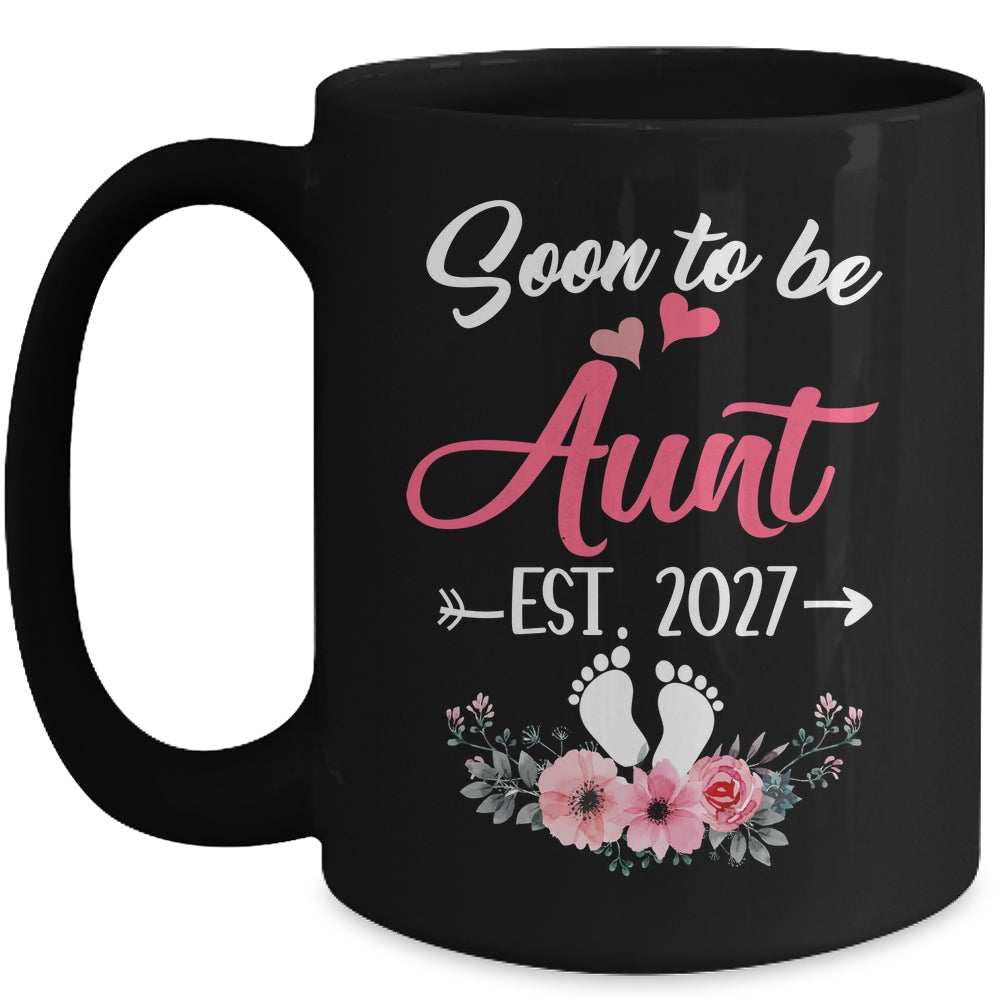 Soon To Be Aunt Est 2027 Mothers Day First Time Aunt Mug | teecentury