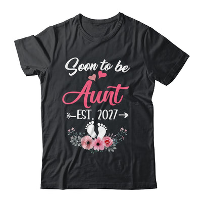 Soon To Be Aunt Est 2027 Mothers Day First Time Aunt Shirt & Tank Top | teecentury
