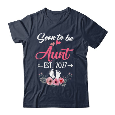 Soon To Be Aunt Est 2027 Mothers Day First Time Aunt Shirt & Tank Top | teecentury