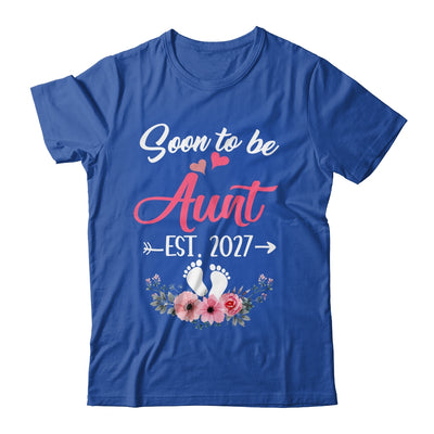 Soon To Be Aunt Est 2027 Mothers Day First Time Aunt Shirt & Tank Top | teecentury