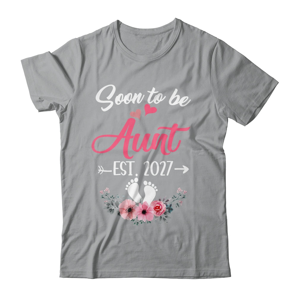 Soon To Be Aunt Est 2027 Mothers Day First Time Aunt Shirt & Tank Top | teecentury