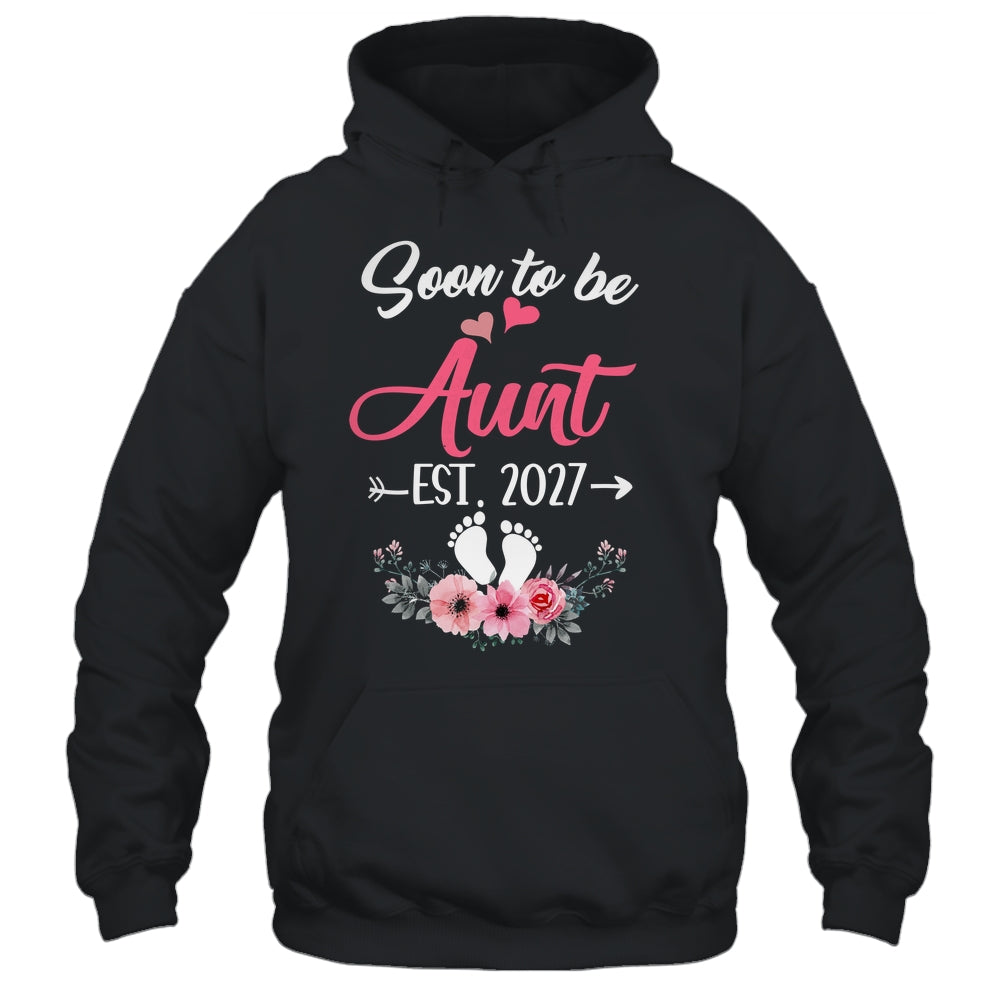 Soon To Be Aunt Est 2027 Mothers Day First Time Aunt Shirt & Tank Top | teecentury