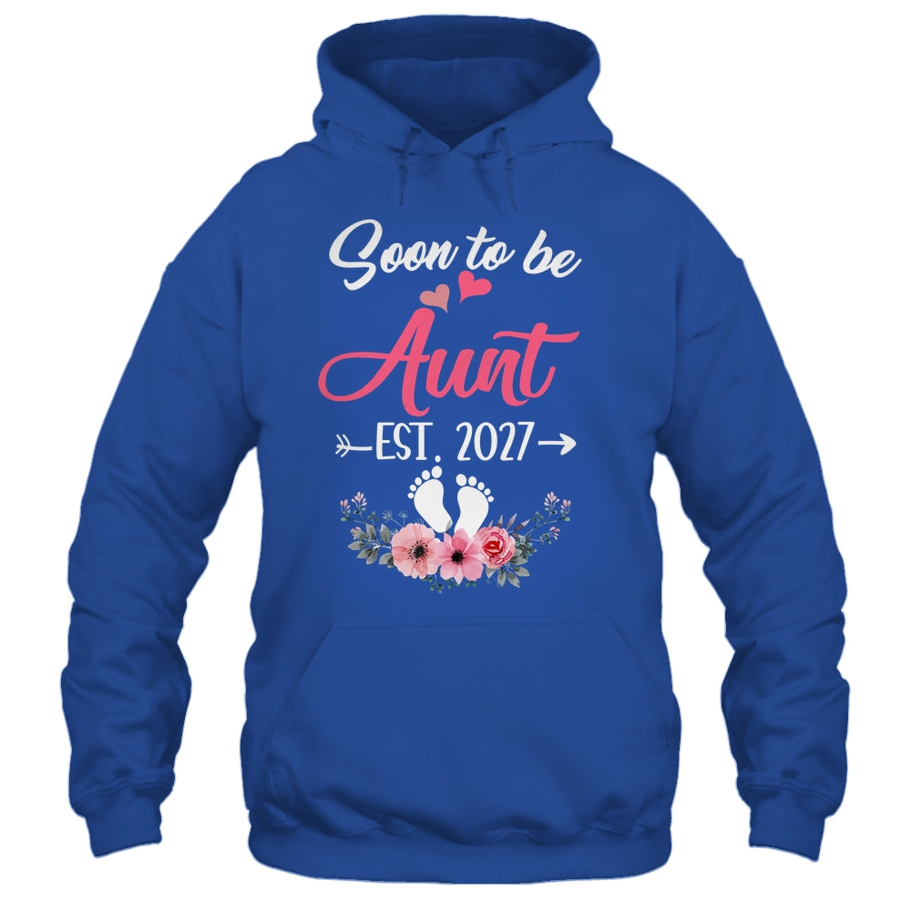 Soon To Be Aunt Est 2027 Mothers Day First Time Aunt Shirt & Tank Top | teecentury