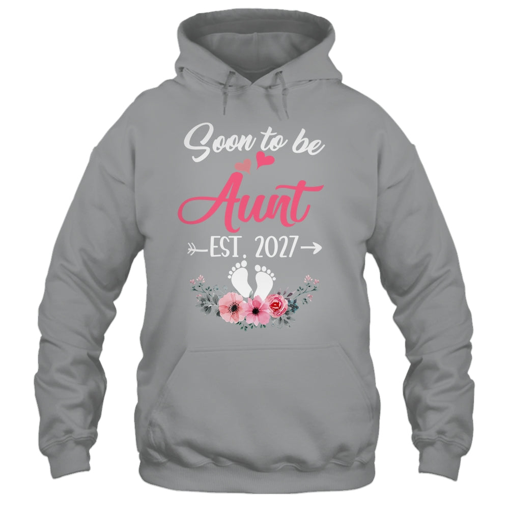 Soon To Be Aunt Est 2027 Mothers Day First Time Aunt Shirt & Tank Top | teecentury