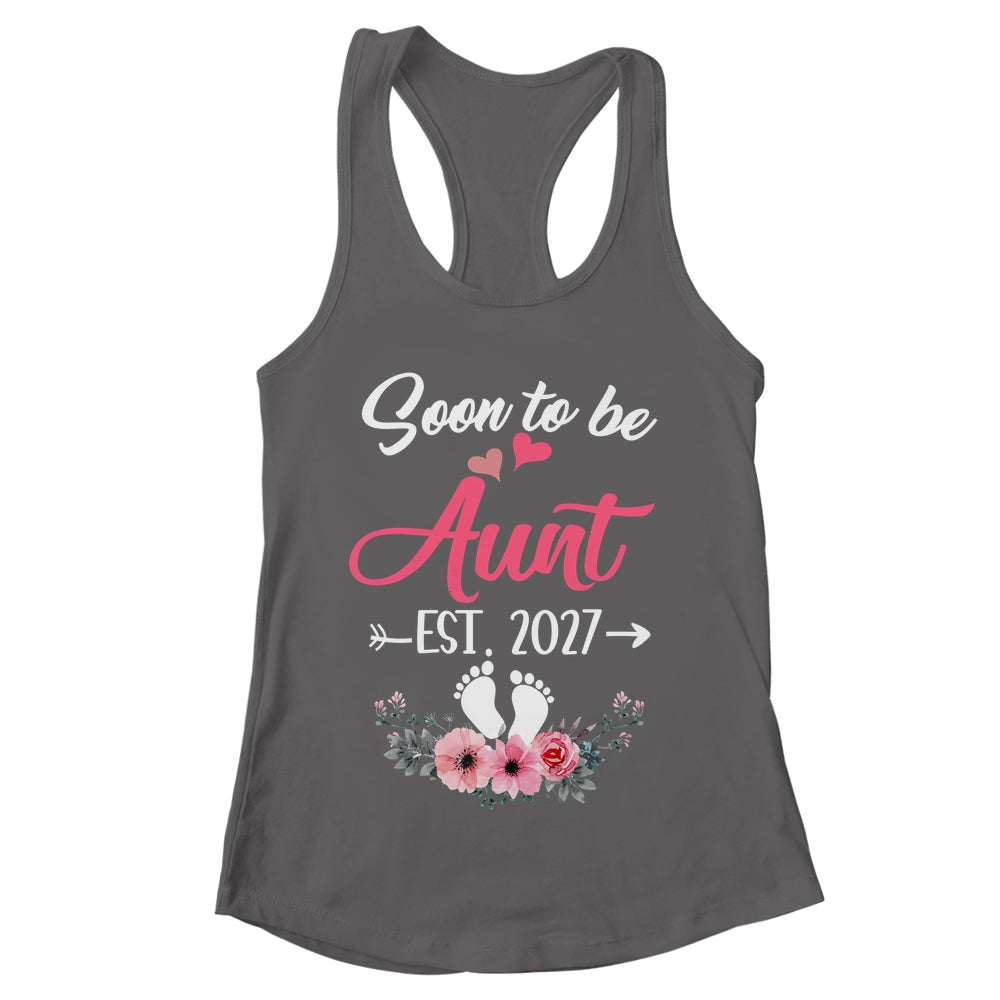 Soon To Be Aunt Est 2027 Mothers Day First Time Aunt Shirt & Tank Top | teecentury