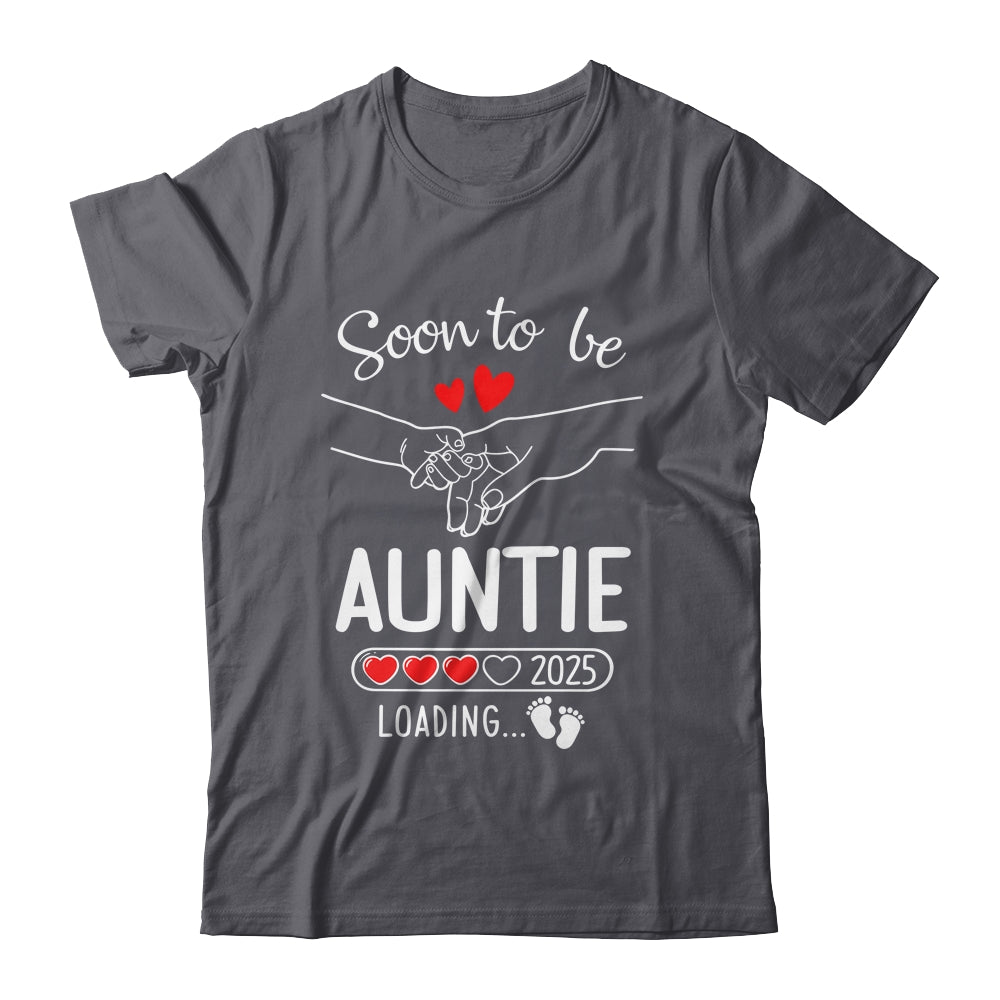 Soon To Be Auntie 2025 Loading Pregnancy Announcement Auntie Shirt & Tank Top | teecentury