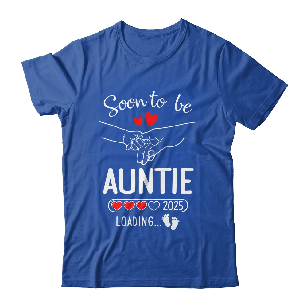 Soon To Be Auntie 2025 Loading Pregnancy Announcement Auntie Shirt & Tank Top | teecentury