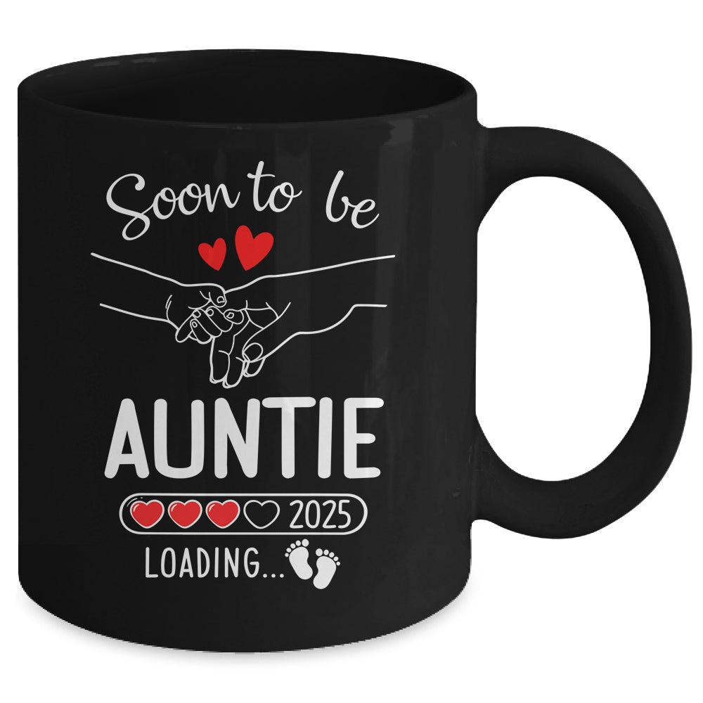 Soon To Be Auntie 2025 Loading Pregnancy Announcement Auntie Mug | teecentury