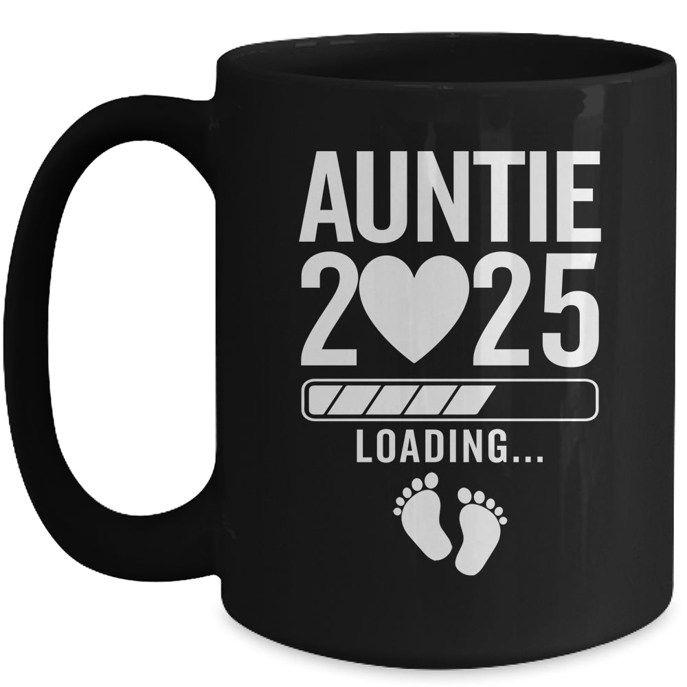 Soon To Be Auntie 2025 Pregnancy Announcement Loading Mug | teecentury