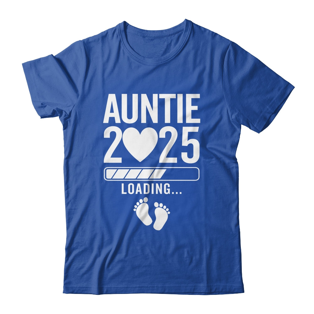 Soon To Be Auntie 2025 Pregnancy Announcement Loading Shirt & Tank Top | teecentury