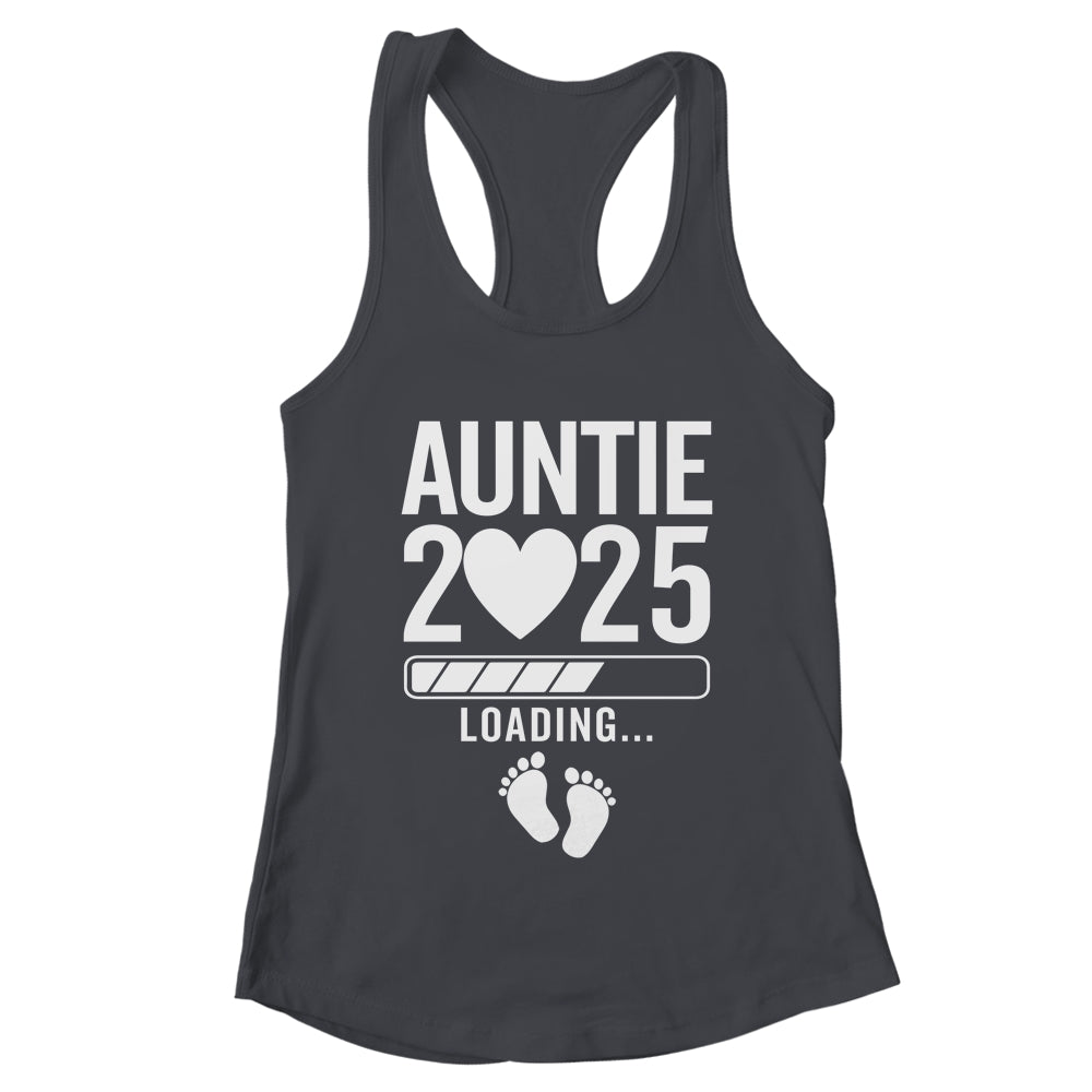 Soon To Be Auntie 2025 Pregnancy Announcement Loading Shirt & Tank Top | teecentury