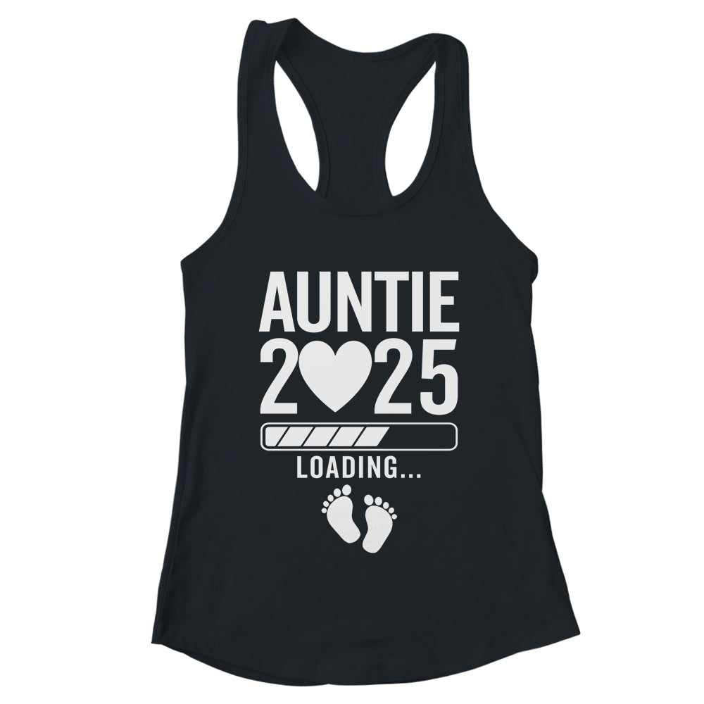 Soon To Be Auntie 2025 Pregnancy Announcement Loading Shirt & Tank Top | teecentury