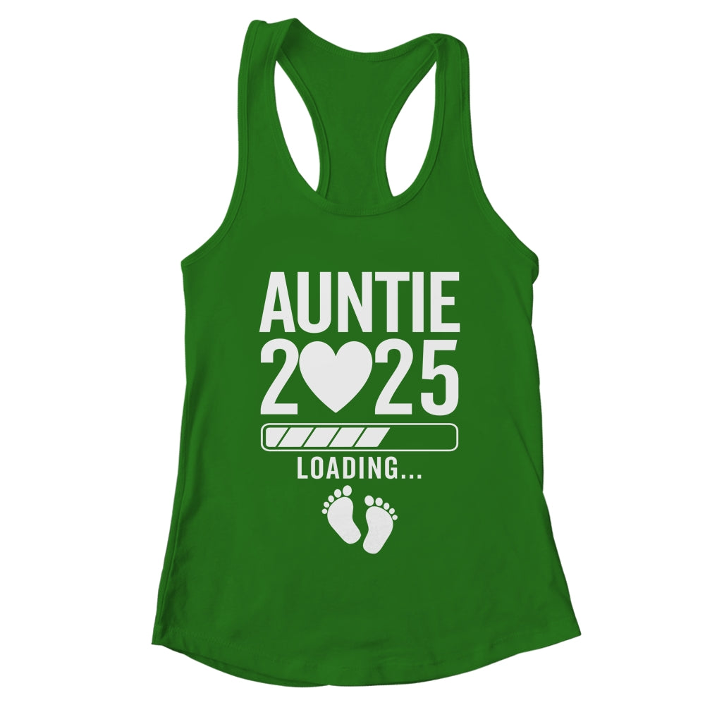Soon To Be Auntie 2025 Pregnancy Announcement Loading Shirt & Tank Top | teecentury