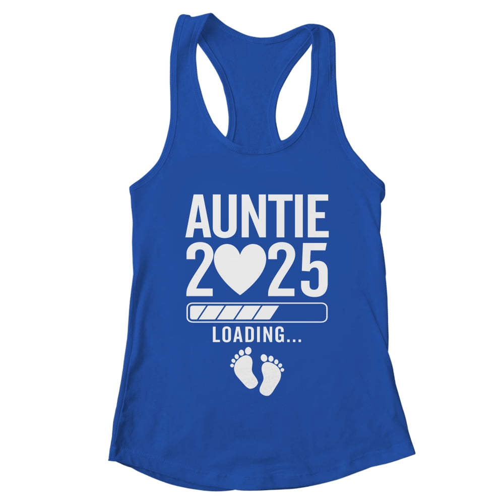 Soon To Be Auntie 2025 Pregnancy Announcement Loading Shirt & Tank Top | teecentury