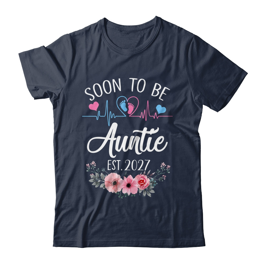 Soon To Be Auntie 2027 First Time Pregnancy Announcement Shirt & Tank Top | teecentury