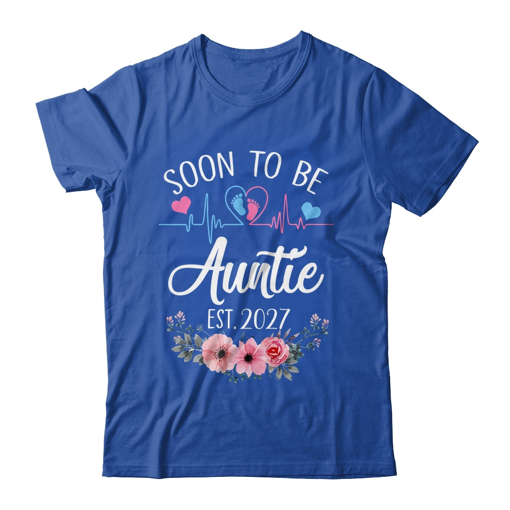 Soon To Be Auntie 2027 First Time Pregnancy Announcement Shirt & Tank Top | teecentury