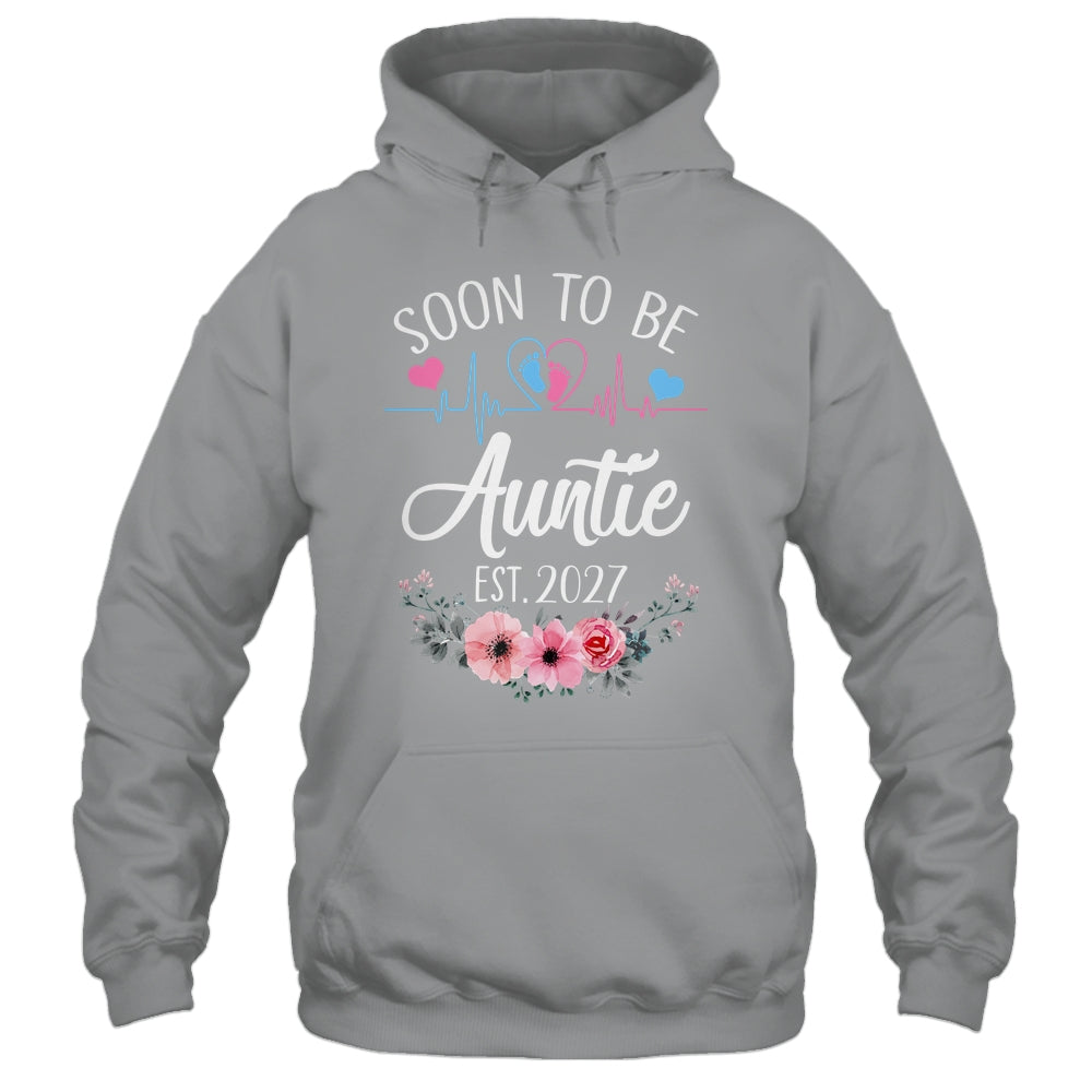 Soon To Be Auntie 2027 First Time Pregnancy Announcement Shirt & Tank Top | teecentury
