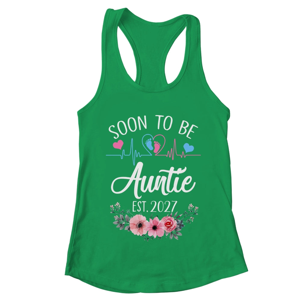 Soon To Be Auntie 2027 First Time Pregnancy Announcement Shirt & Tank Top | teecentury
