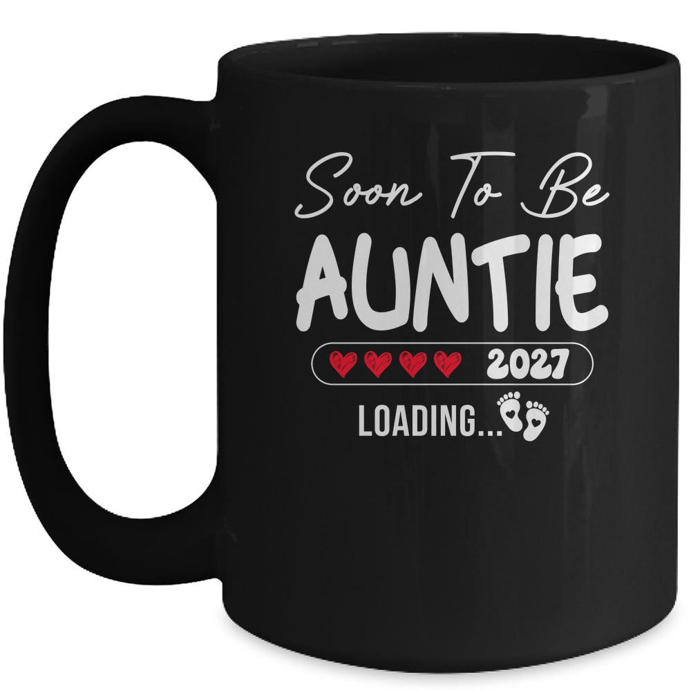 Soon To Be Auntie 2027 Loading Promoted To Auntie Est 2027 Mug | teecentury