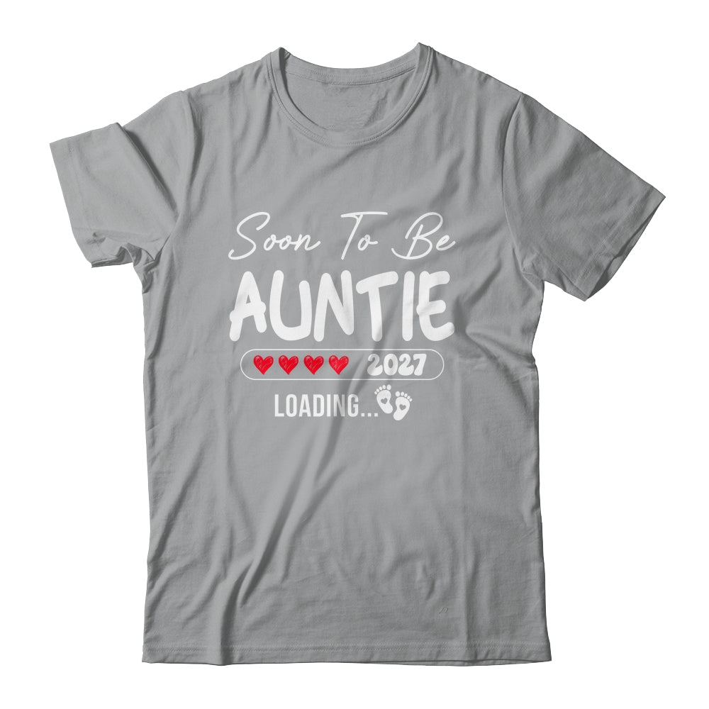 Soon To Be Auntie 2027 Loading Promoted To Auntie Est 2027 Shirt & Tank Top | teecentury