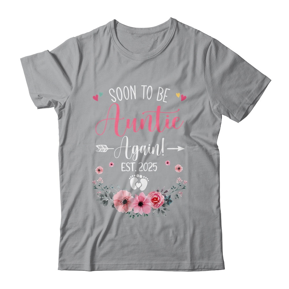 Soon To Be Auntie Again Est 2025 Mothers Day Shirt & Tank Top | teecentury