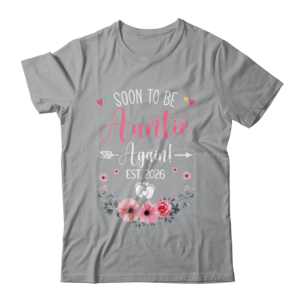 Soon To Be Auntie Again Est 2026 Mothers Day Shirt & Tank Top | teecentury