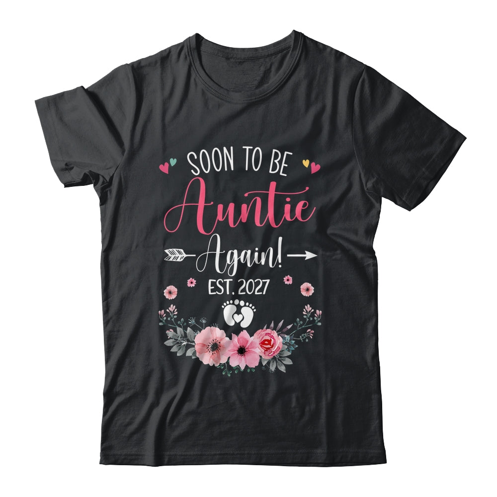 Soon To Be Auntie Again Est 2027 Mothers Day Shirt & Tank Top | teecentury