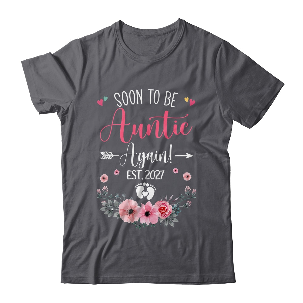 Soon To Be Auntie Again Est 2027 Mothers Day Shirt & Tank Top | teecentury