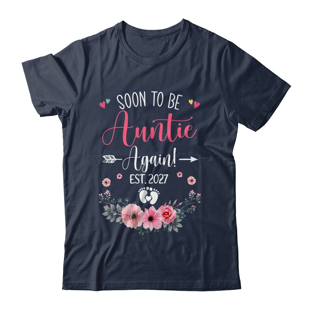 Soon To Be Auntie Again Est 2027 Mothers Day Shirt & Tank Top | teecentury