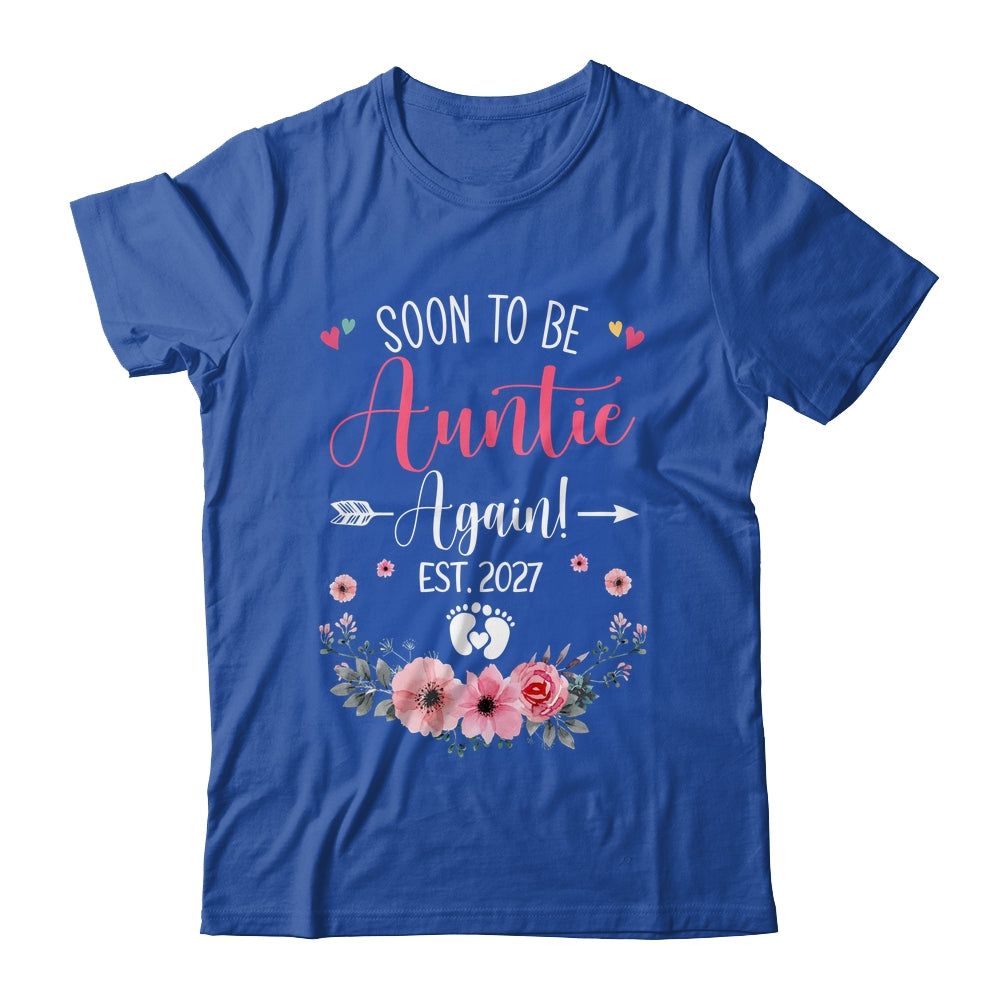 Soon To Be Auntie Again Est 2027 Mothers Day Shirt & Tank Top | teecentury