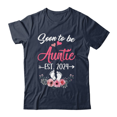 Soon To Be Auntie Est 2024 Mothers Day First Time Auntie Shirt & Tank Top | teecentury