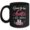 Soon To Be Auntie Est 2024 Mothers Day First Time Auntie Mug | teecentury