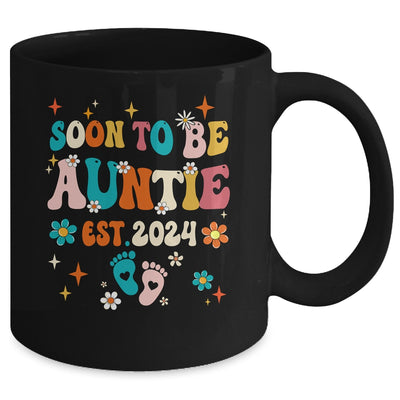 Soon To Be Auntie Est 2024 Pregnancy Announcement Groovy Mug | teecentury