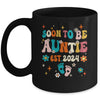 Soon To Be Auntie Est 2024 Pregnancy Announcement Groovy Mug | teecentury