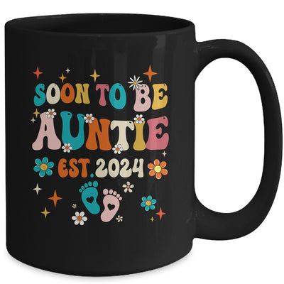 Soon To Be Auntie Est 2024 Pregnancy Announcement Groovy Mug | teecentury