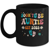 Soon To Be Auntie Est 2025 Pregnancy Announcement Groovy Mug | teecentury