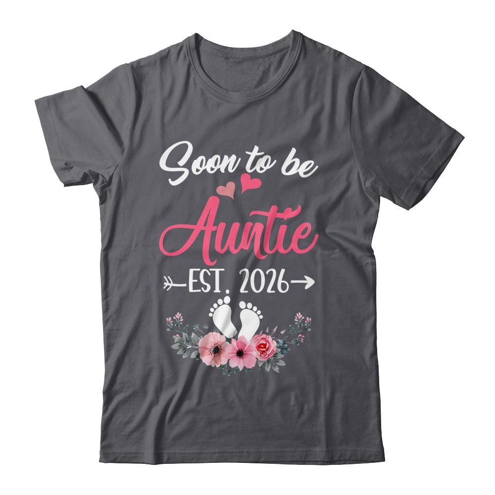 Soon To Be Auntie Est 2026 Mothers Day First Time Auntie Shirt & Tank Top | teecentury